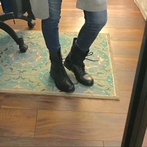Super cute black combat boots